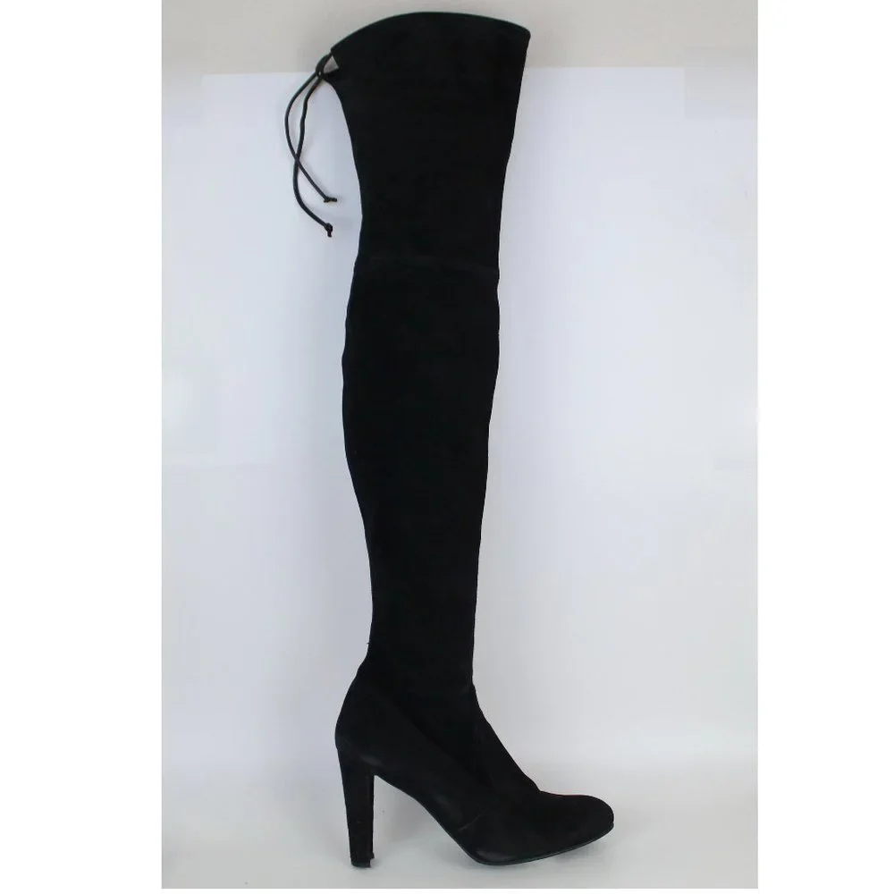 NEW Stuart Weitzman Highland Suede Over-the-knee Boot, Black, US 10.5